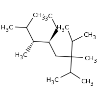 2d structure of (5S,6R)-5-ethyl-2,3,6,7-tetramethyl-3-(propan-2-yl)octane