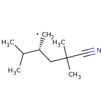 2d structure of (2R)-4-cyano-4,4-dimethyl-2-(propan-2-yl)butyl