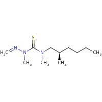 2d structure of 1,3-dimethyl-1-[(2R)-2-methylhexyl]-3-(methylideneamino)thiourea