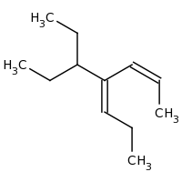 2d structure of (2Z,4Z)-4-(pentan-3-yl)hepta-2,4-diene