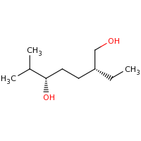 2d structure of (2R,5S)-2-ethyl-6-methylheptane-1,5-diol