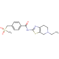 2d structure of N-{5-ethyl-4H,5H,6H,7H-[1,3]thiazolo[5,4-c]pyridin-2-yl}-4-(methanesulfonylmethyl)benzamide