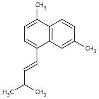 2d structure of 1,6-dimethyl-4-[(1E)-3-methylbut-1-en-1-yl]naphthalene