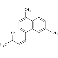 2d structure of 1,6-dimethyl-4-[(1Z)-3-methylbut-1-en-1-yl]naphthalene