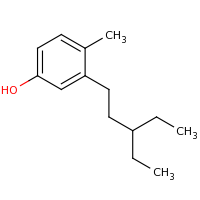 2d structure of 3-(3-ethylpentyl)-4-methylphenol