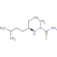 2d structure of 3-methyl-3-{[(3R)-6-methylheptan-3-yl]amino}thiourea