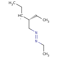 2d structure of (4R)-4-{[(E)-2-ethyldiazen-1-yl]methyl}hexan-3-yl