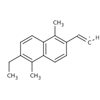 2d structure of (E)-2-(6-ethyl-1,5-dimethylnaphthalen-2-yl)ethenyl