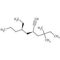 2d structure of (5R,7R)-7-ethyl-5-ethynyl-3,3-dimethyldecane