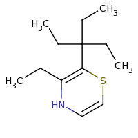 2d structure of 3-ethyl-2-(3-ethylpentan-3-yl)-4H-1,4-thiazine