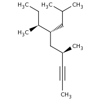 2d structure of (4R,6R,7S)-4,7-dimethyl-6-(2-methylpropyl)non-2-yne