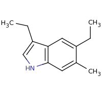 2d structure of 3,5-diethyl-6-methyl-1H-indole