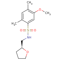 2d structure of 5-methoxy-2,4-dimethyl-N-[(2S)-oxolan-2-ylmethyl]benzene-1-sulfonamide