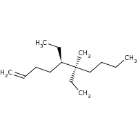 2d structure of (5R,6R)-5,6-diethyl-6-methyldec-1-ene
