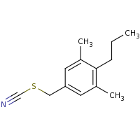 2d structure of {[(3,5-dimethyl-4-propylphenyl)methyl]sulfanyl}carbonitrile