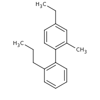 2d structure of 4-ethyl-2-methyl-1-(2-propylphenyl)benzene