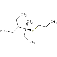2d structure of (3S)-4-ethyl-3-methyl-3-(propylsulfanyl)hexane