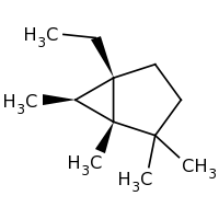 2d structure of (1S,5S,6S)-5-ethyl-1,2,2,6-tetramethylbicyclo[3.1.0]hexane