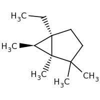 2d structure of (1R,5R,6S)-5-ethyl-1,2,2,6-tetramethylbicyclo[3.1.0]hexane
