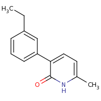 2d structure of 3-(3-ethylphenyl)-6-methyl-1,2-dihydropyridin-2-one