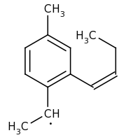 2d structure of 1-{2-[(1Z)-but-1-en-1-yl]-4-methylphenyl}ethyl