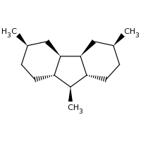 2d structure of (3R,4aR,4bS,6S,8aR,9S,9aS)-3,6,9-trimethyl-dodecahydro-1H-fluorene