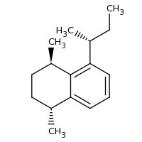 2d structure of (1R,4R)-5-[(2R)-butan-2-yl]-1,4-dimethyl-1,2,3,4-tetrahydronaphthalene