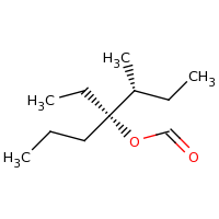 2d structure of (3R,4S)-4-ethyl-3-methylheptan-4-yl formate