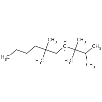 2d structure of 2,3,3,6,6-pentamethyldecan-4-yl