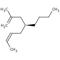 2d structure of (2Z,5S)-5-(2-methylprop-2-en-1-yl)non-2-ene