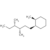 2d structure of (1S,2S)-1-[(3S,4S)-3,4-dimethylhexyl]-2-methylcyclohexane