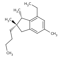 2d structure of (1S,2S)-2-butyl-7-ethyl-1,2,5-trimethyl-2,3-dihydro-1H-indene