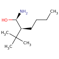 2d structure of (1R,2S)-1-amino-2-tert-butylhexan-1-ol