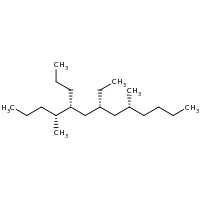 2d structure of (4R,5R,7R,9R)-7-ethyl-4,9-dimethyl-5-propyltridecane