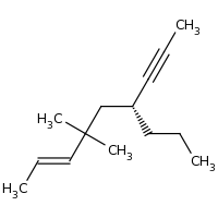 2d structure of (2E,6R)-4,4-dimethyl-6-propylnon-2-en-7-yne