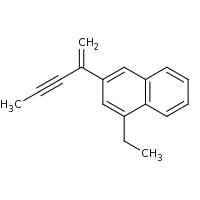 2d structure of 1-ethyl-3-(pent-1-en-3-yn-2-yl)naphthalene