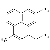 2d structure of 1-[(2Z)-hex-2-en-2-yl]-6-methylnaphthalene