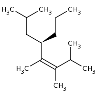 2d structure of (3Z,5R)-2,3,4,7-tetramethyl-5-propyloct-3-ene