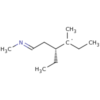 2d structure of (4R,6E)-4-ethyl-3-methyl-6-(methylimino)hexan-3-yl