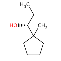 2d structure of (1R)-1-(1-methylcyclopentyl)propan-1-ol