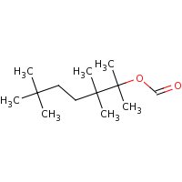 2d structure of 2,3,3,6,6-pentamethylheptan-2-yl formate