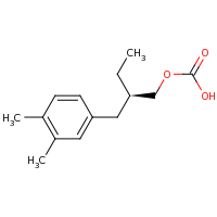 2d structure of (2R)-2-[(3,4-dimethylphenyl)methyl]butyl hydrogen carbonate