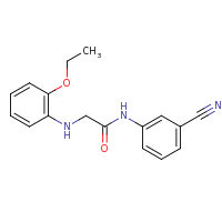 2d structure of N-(3-cyanophenyl)-2-[(2-ethoxyphenyl)amino]acetamide