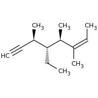 2d structure of (3S,4R,5R,6Z)-4-ethyl-3,5,6-trimethyloct-6-en-1-yne