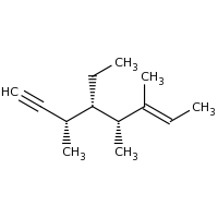 2d structure of (3S,4S,5R,6E)-4-ethyl-3,5,6-trimethyloct-6-en-1-yne
