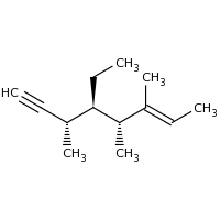 2d structure of (3S,4R,5R,6E)-4-ethyl-3,5,6-trimethyloct-6-en-1-yne
