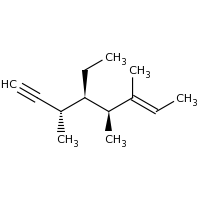 2d structure of (3S,4R,5S,6E)-4-ethyl-3,5,6-trimethyloct-6-en-1-yne