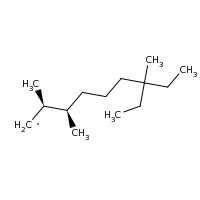 2d structure of (2S,3R)-7-ethyl-2,3,7-trimethylnonyl
