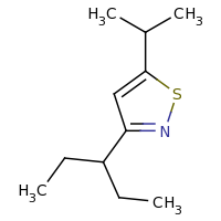 2d structure of 3-(pentan-3-yl)-5-(propan-2-yl)-1,2-thiazole
