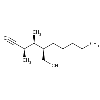 2d structure of (3R,4S,5R)-5-ethyl-3,4-dimethyldec-1-yne